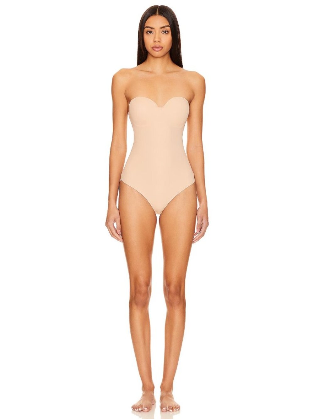 Wolford Mat De Luxe Forming String Bodysuit in Powder - Picture 2 of 4